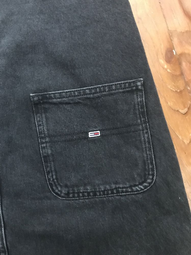 Sukienka jeans czarna,spudniczka,ogrodniczki,Tommy Jeans rozmiar XS