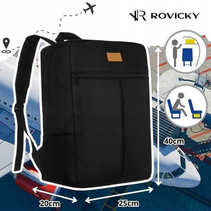 Plecak podróżny bagaż do samolotu podręczny 40x20x25 dla RYANAIR cabin
