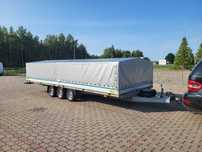 Przyczepa laweta z burtami  DMC 3500kg  , 620cm x 230cm