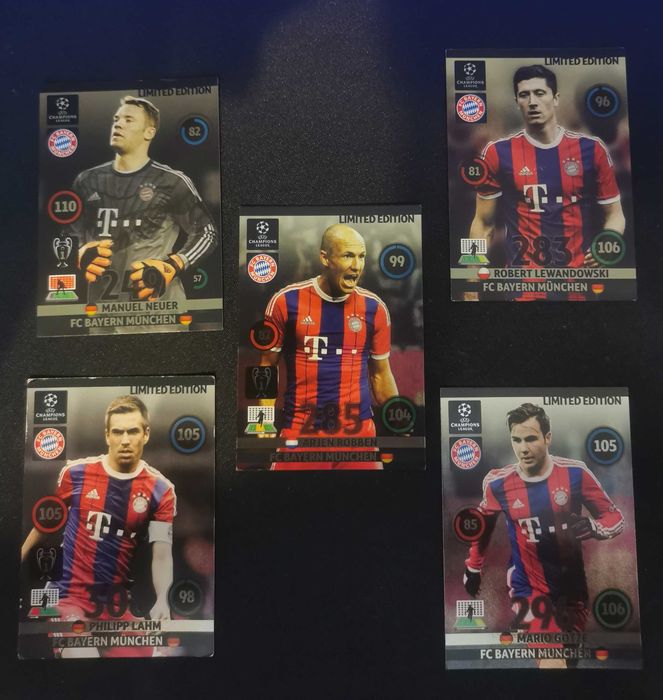 Limited Edition pakiet pięciu kart Bayernu Munchen