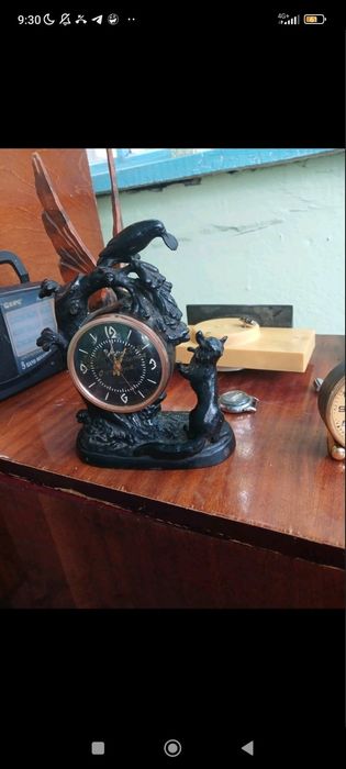 Часы каминные Касли (Молния) Лиса и ворона