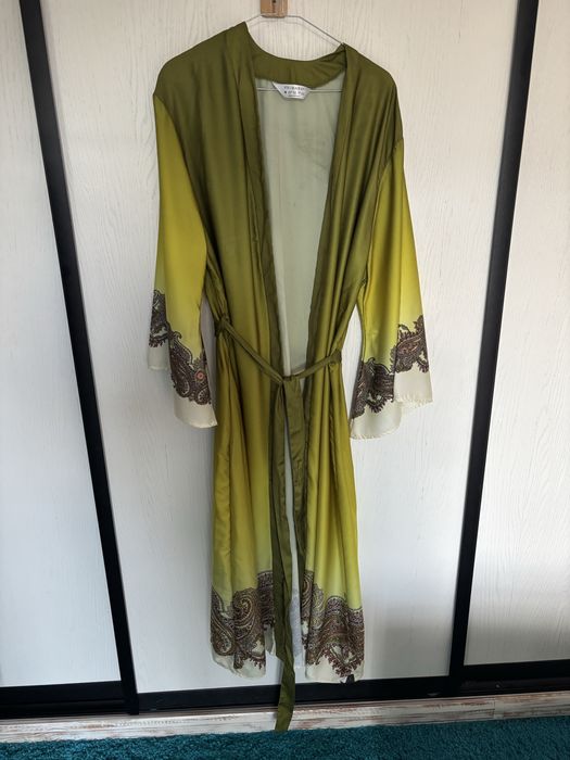 Zielony dlugi szlafrok uniwersalny primark