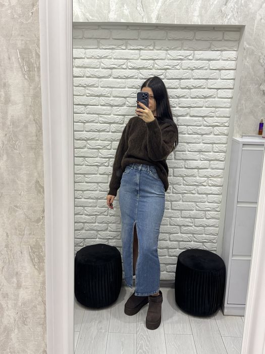 Юбка довга джинсова pull&bear