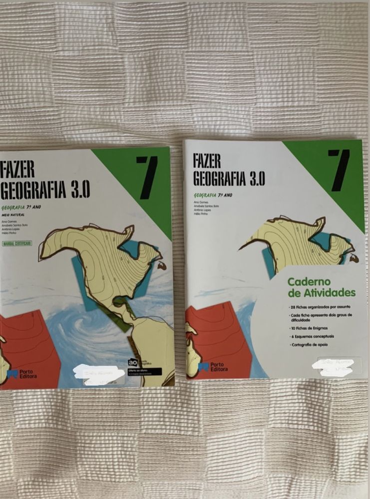 2 manuais+caderno de atividades Geografia 7.ºAno “Fazer Geografia 3.0”