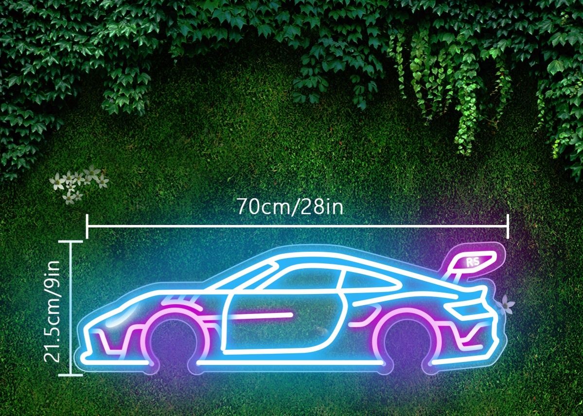 PORSCHE 911 GT3 RS obraz neon LED na ścianę