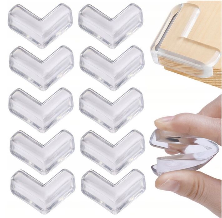 18x Zabezpieczenia Na Rogi Kanty Osłona Mebli Narożniki Stołu Szafki