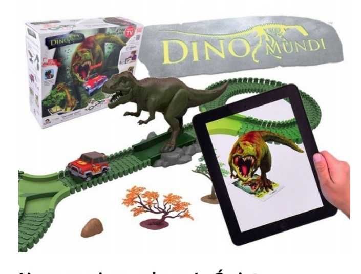 Dino Mundi 3D Atak Tyranozaura Tor Przeszkód   120 el klocki  interakt