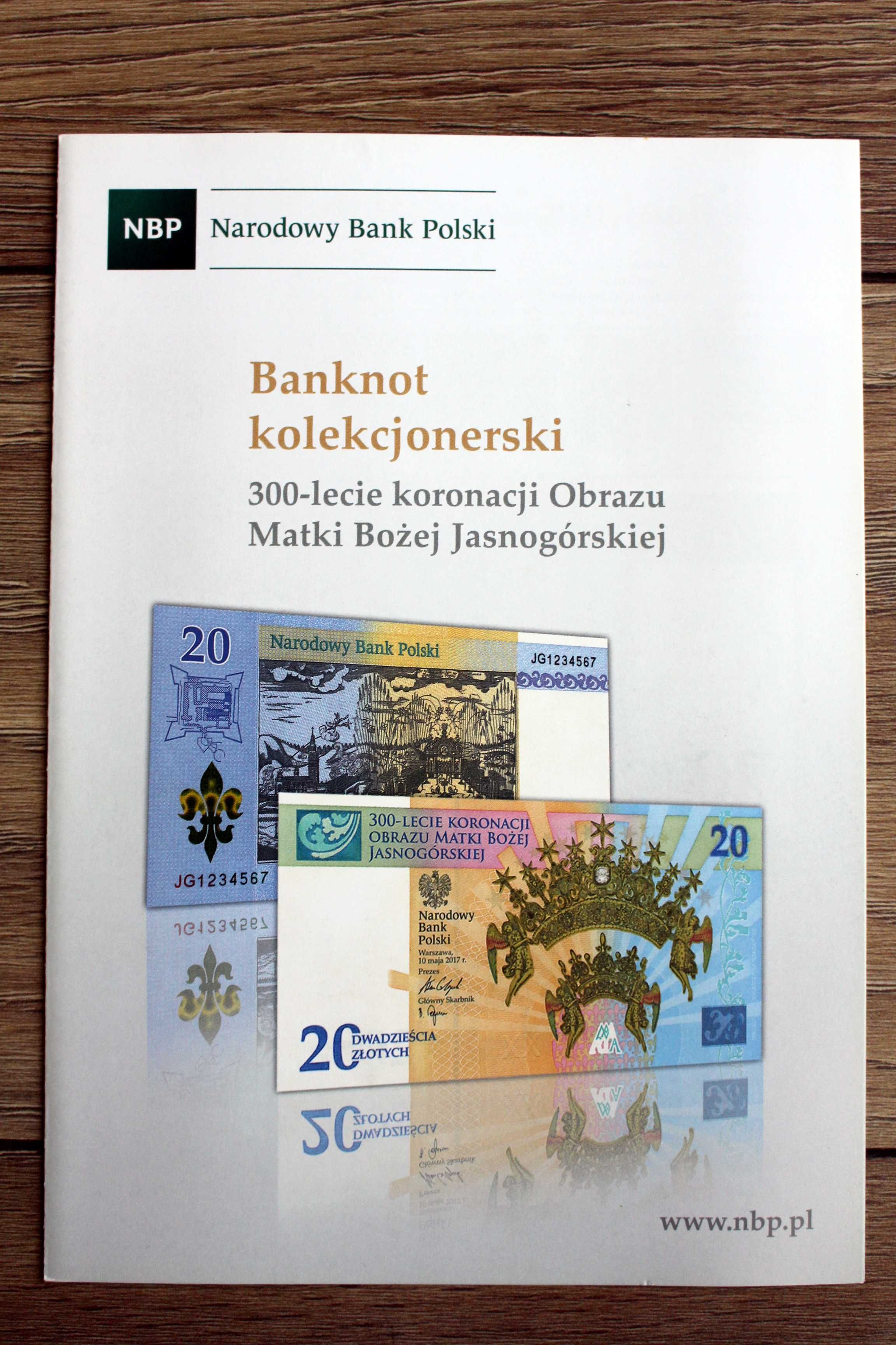 20 zł 300-lecie Koronacji Obrazu Matki Bożej Jasnogórskiej + Folder