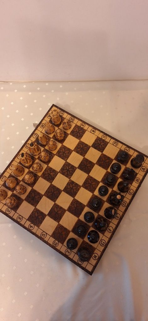 Drewniane szachy kompletne
