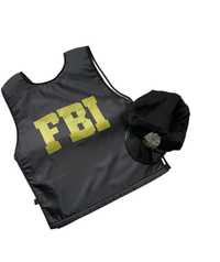 Strój przebranie karnawał balik kamizelka FBI czapka policja