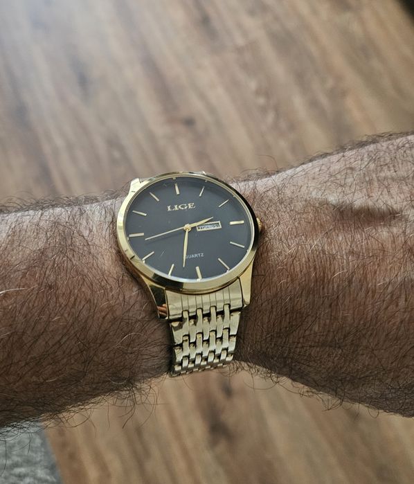 Zegarek kwarcowy męski firmy Lige.