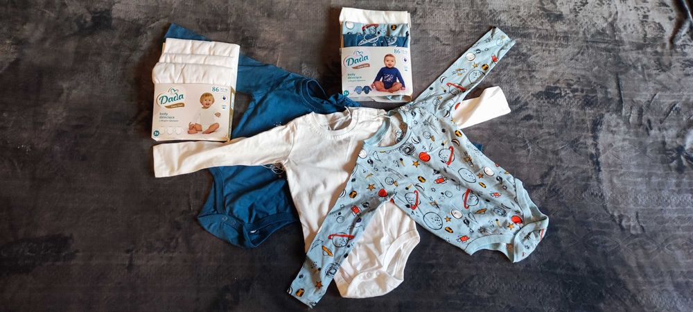 Body dziecięce rozm 86 chłopięce 9 szt NOWE Dada