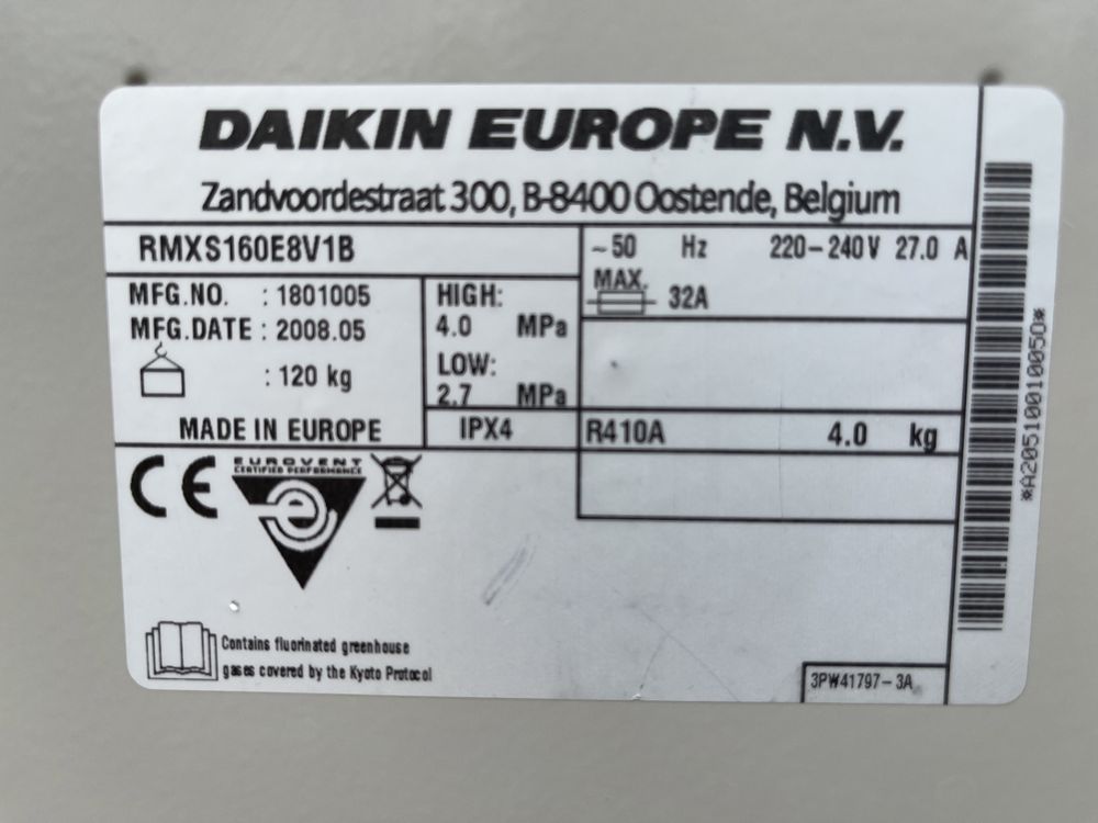 Кондиционер Daikin RMXS160 инвертор MiniVRV inverter тепловой  ремонт
