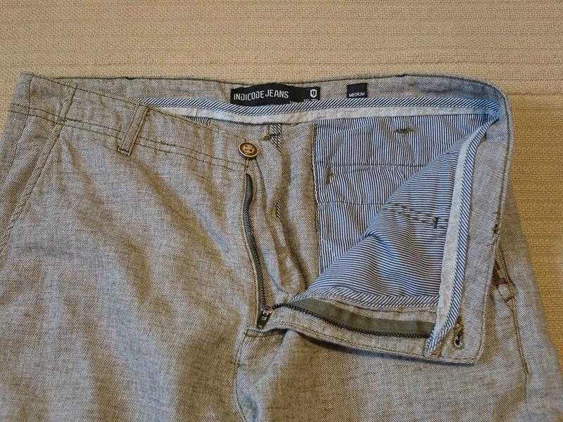 Льняные молодежн.брюки INDIKODE JEANS (р.М\L)-прямые по всей длине
