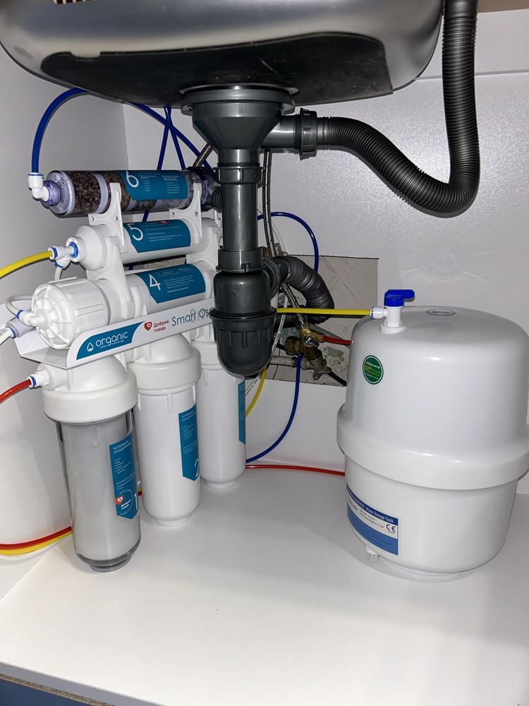 Покращена 6 ступ система зворот осмосу Organic Smart Osmo 6. Є монтаж