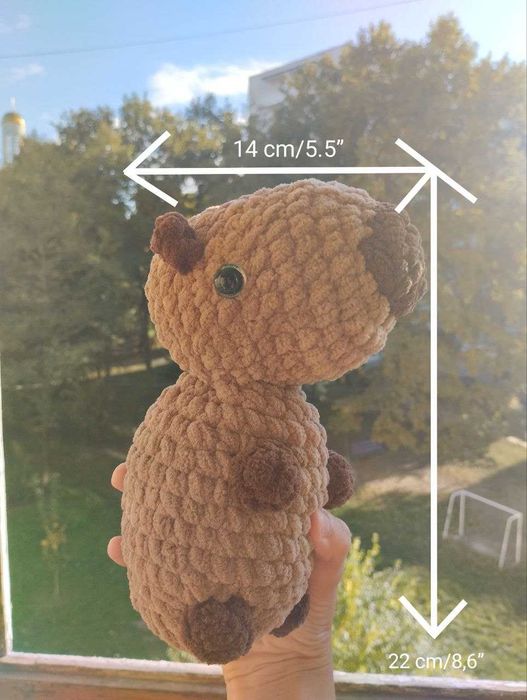 Капібара амігурумі, в'язана, ручна робота