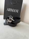 Pasek AX czarny skórzany Armani Exchange 90cm unisex