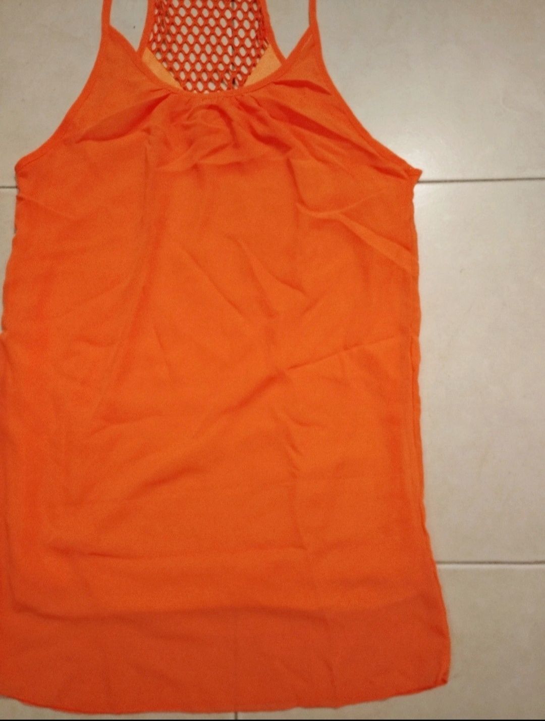 Vestido Laranja Fluorescente Novo