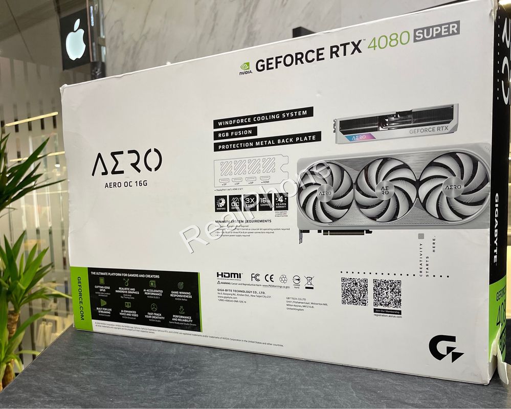 Відеокарта GIGABYTE GeForce RTX 4080 SUPER AERO OC 16G