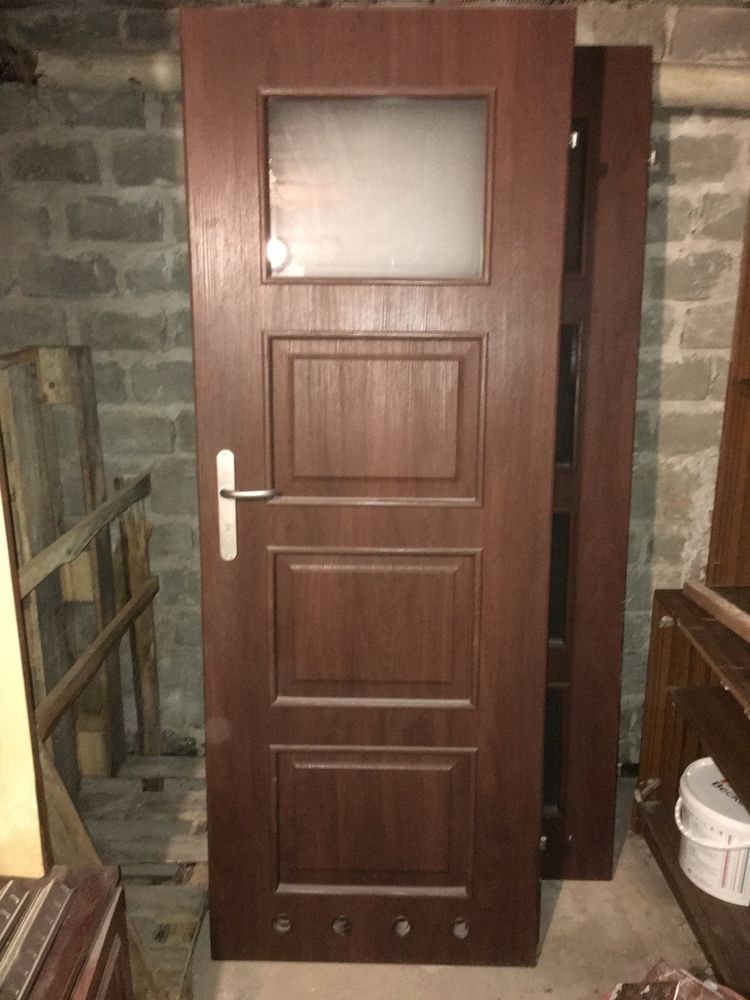 Drzwi drewniane do pokoju kuchni salonu łazienki ubikacji ciemny brąz!