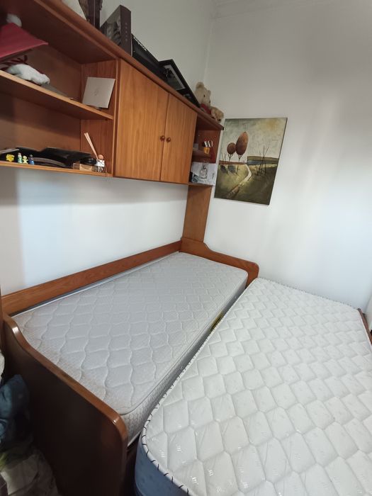 Mobília Quarto Estúdio 2 camas Madeira Maciça