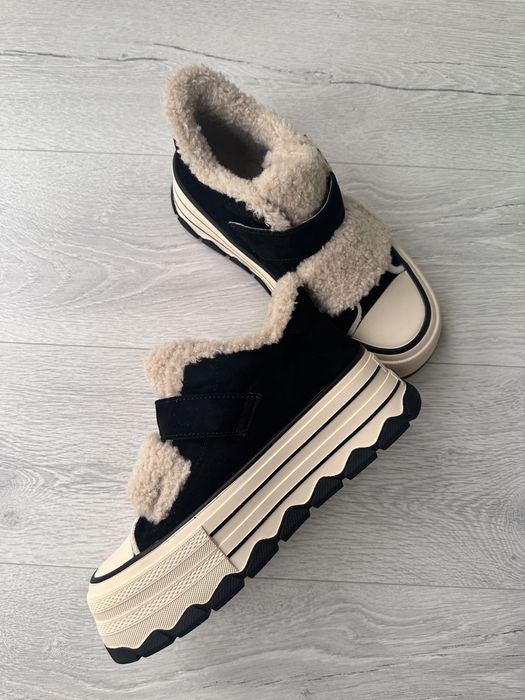 Жіночі зимові кеди з натуральним хутром 41 р Allsy