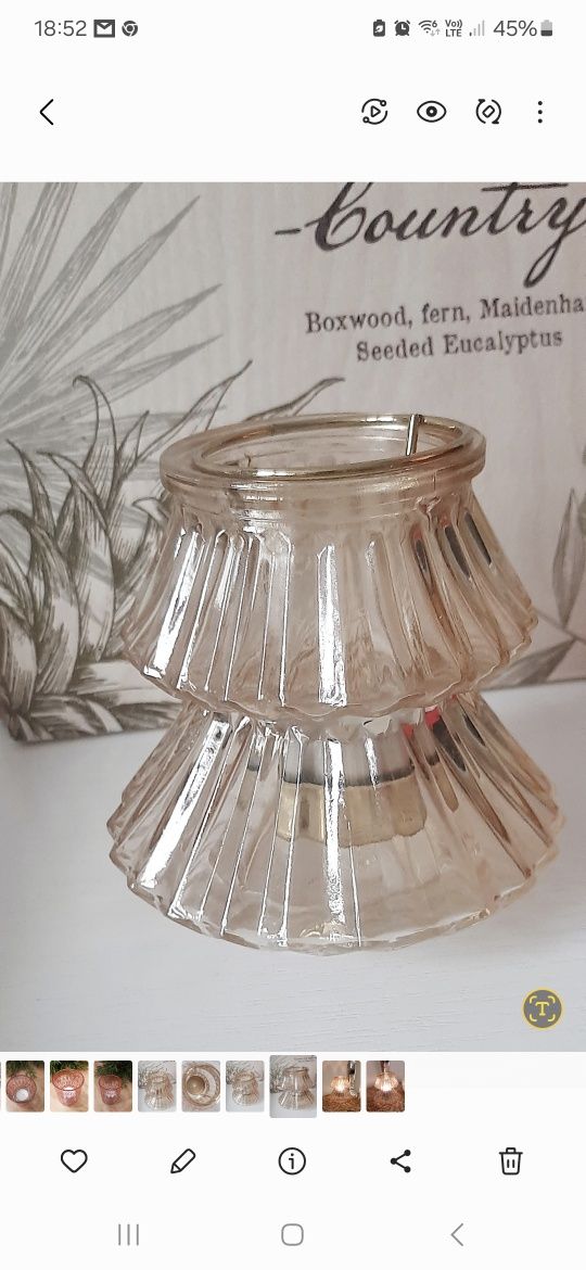 Świecznik lampion na teelight choinka świąteczny