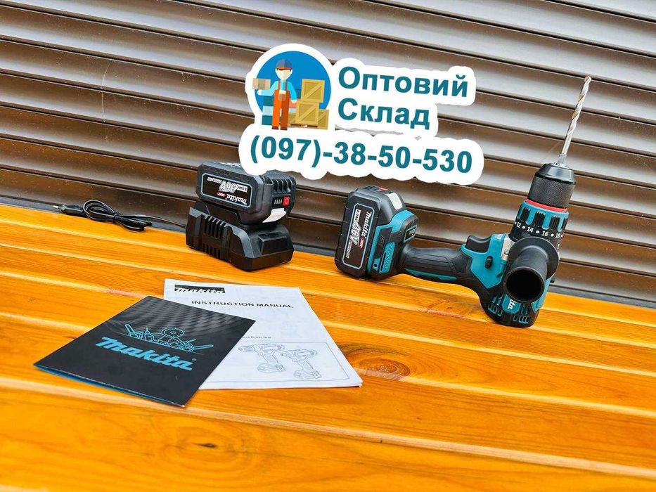 Акумуляторний Шуруповерт Макіта DHP485 BLACK Металевий патрон 13мм 36В