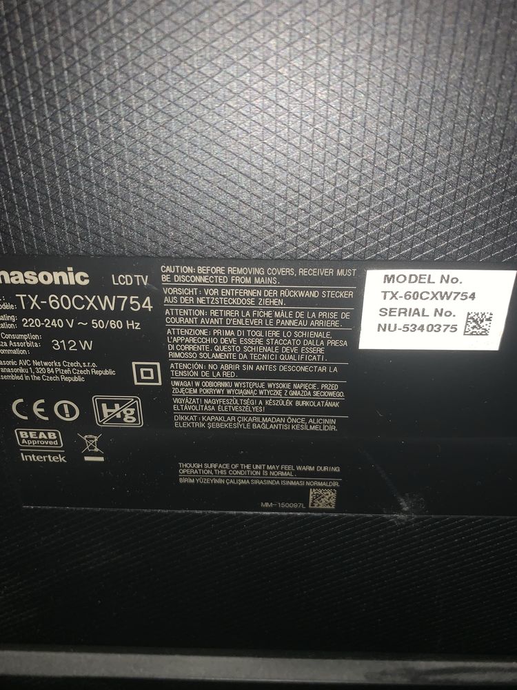 Panasonic ambilight 60 cali, smart tv