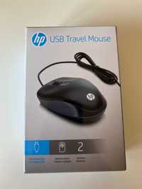 HP USB Travel Mouse (SELADO) - Preto