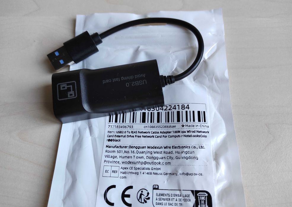 сетевая карта USB 2.0 -> RJ45
