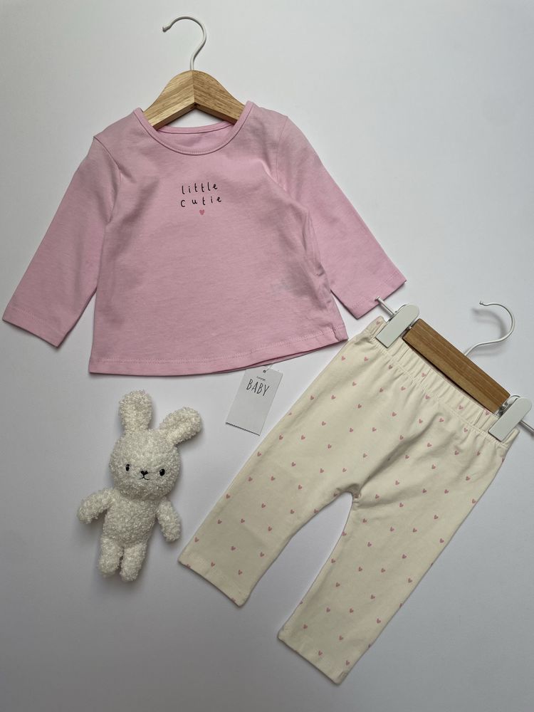 62 68 George zestaw komplet w serduszka little cutie legginsy bluzka