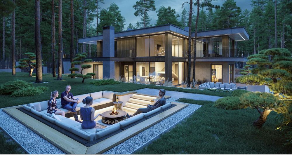 Современный дом в лесу, Пуща-Водица, с. Мощун