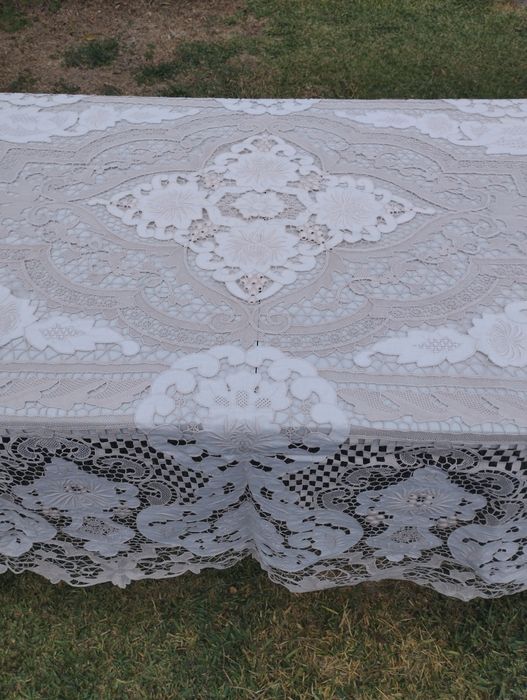 Toalha de bilros muito antiga (Nova)