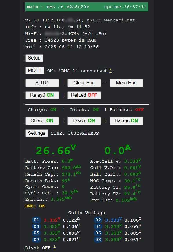 JK JBD Daly BMS WiFi Monitor - модуль віддаленого контролю JKBMS SNMP