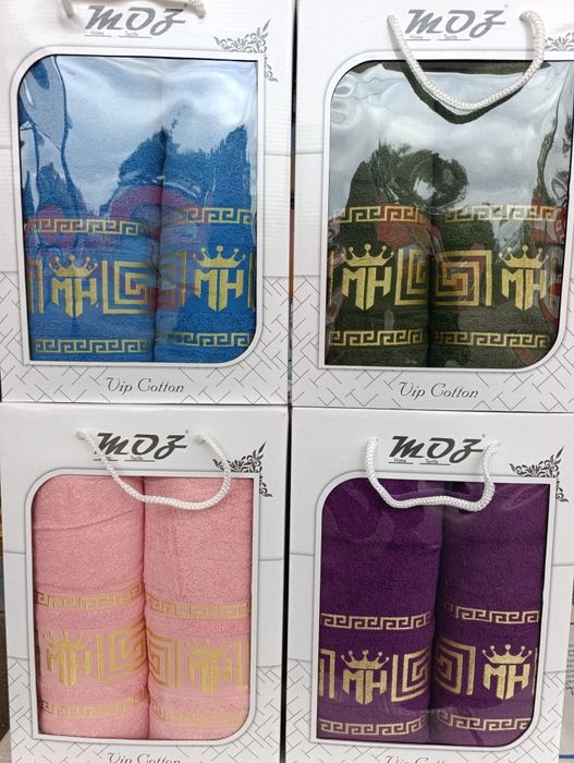 Набори рушників турецькі бавовняні махрові. Баня+обличчя.