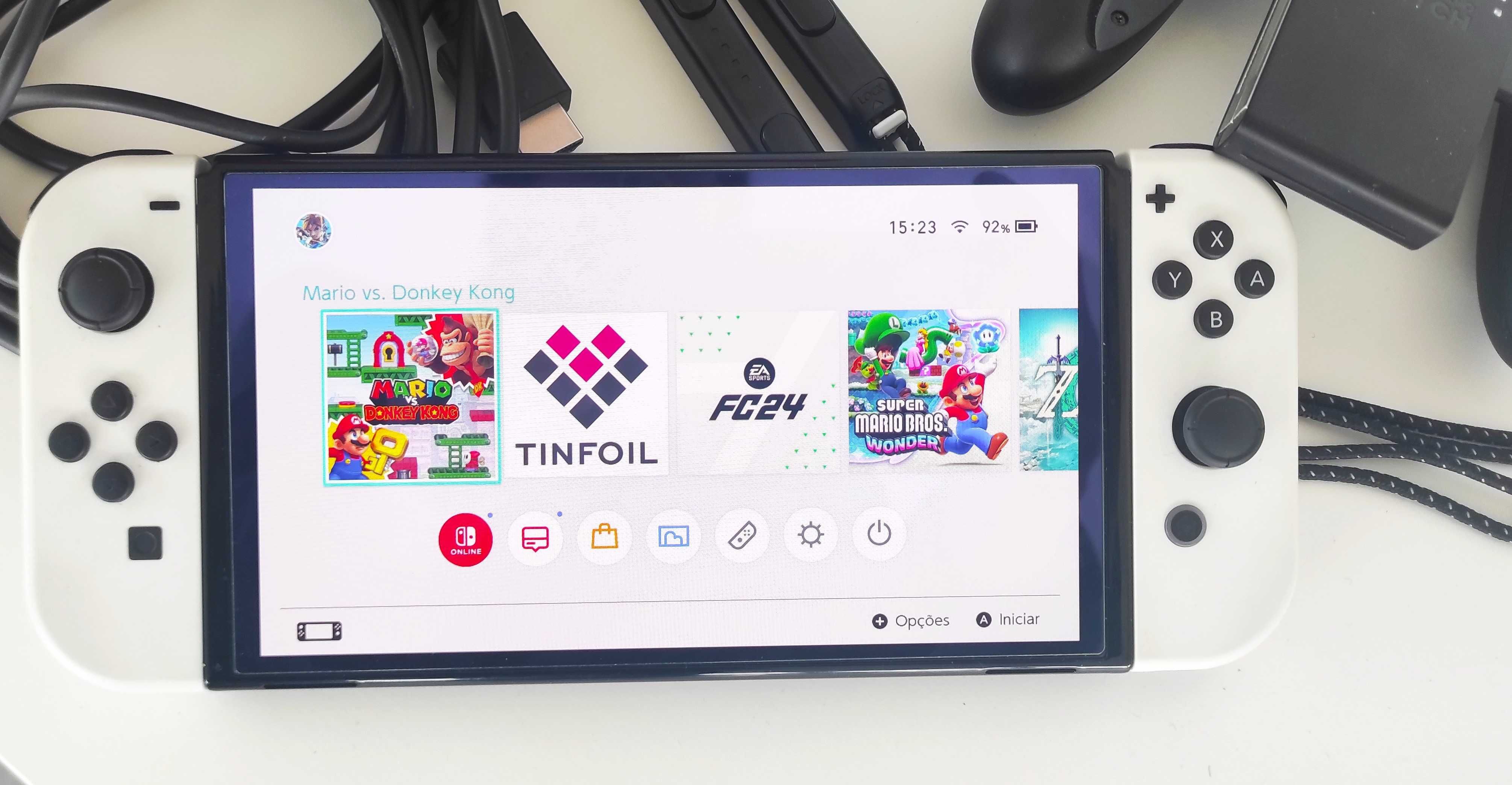 Nintendo Switch Oled - Desbloqueada CFW - Cartão 128gb