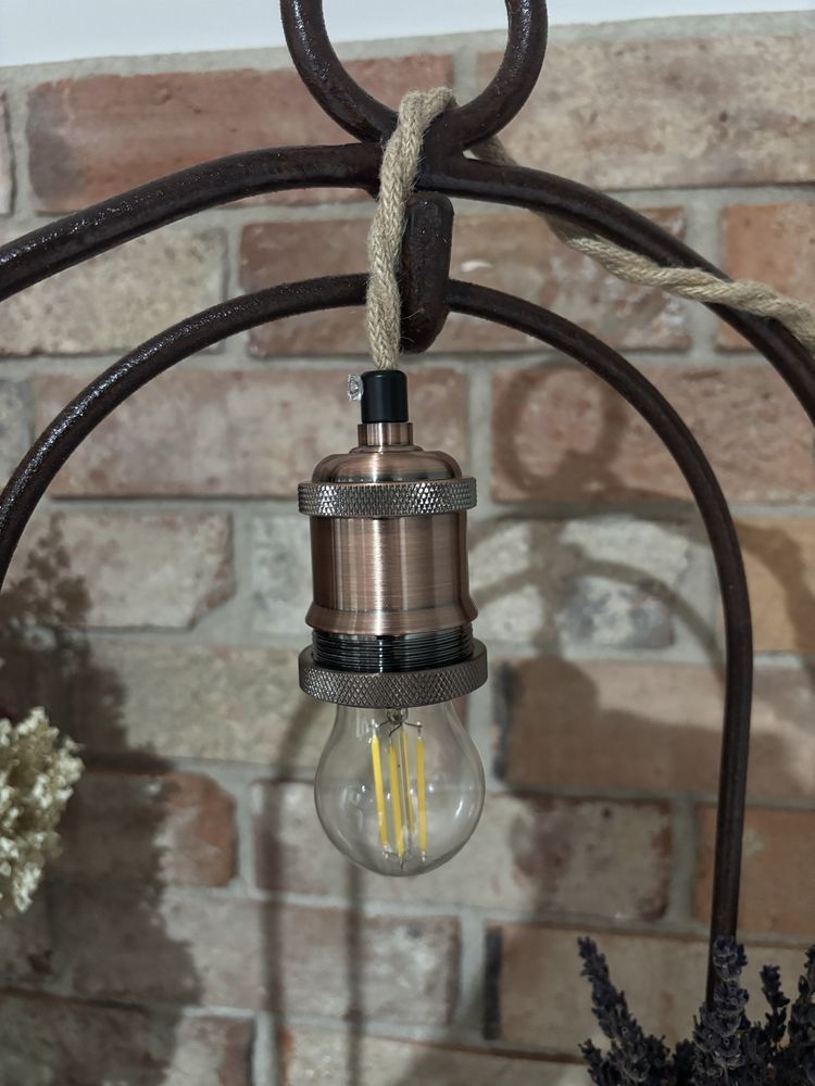 Lampion rustykalny metalowy z efektem rdzy
