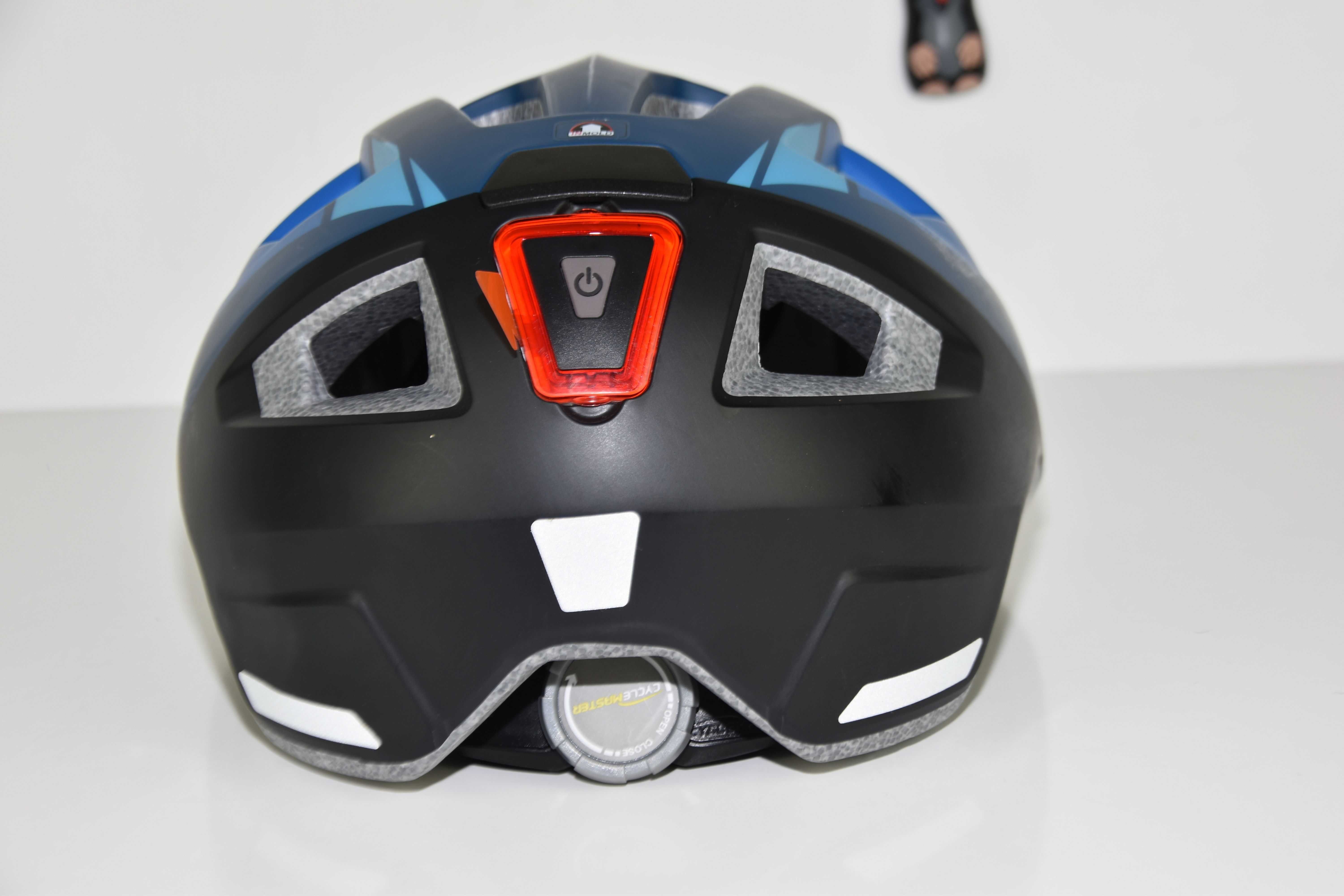 kask Cyclemaster z oświetleniem na tył nowy r L/XL