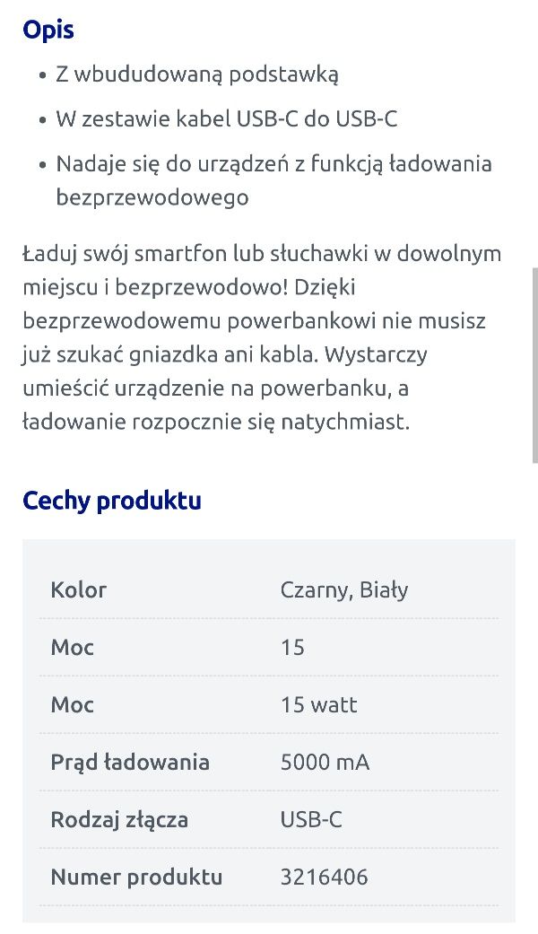 Powerbank do iPhone,Samsung i inne z Magsafe 5000mAh.Każdy smartfon.