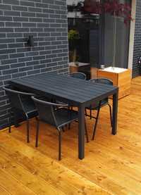 Stół ogrodowy antracyt + 4x krzesło