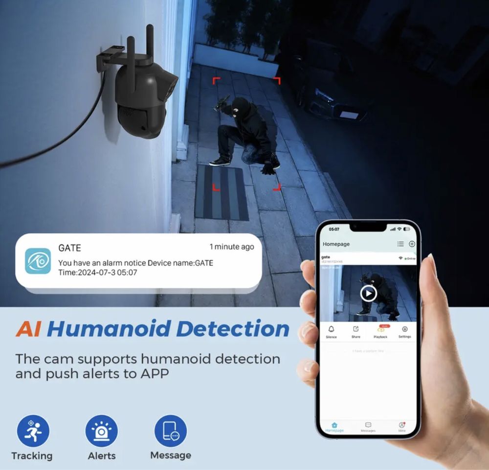 Вулична камера PTZ РЕАЛЬНИХ 10мр ДАТЧИК РУХУ WIFI LAN wifi відеокамера