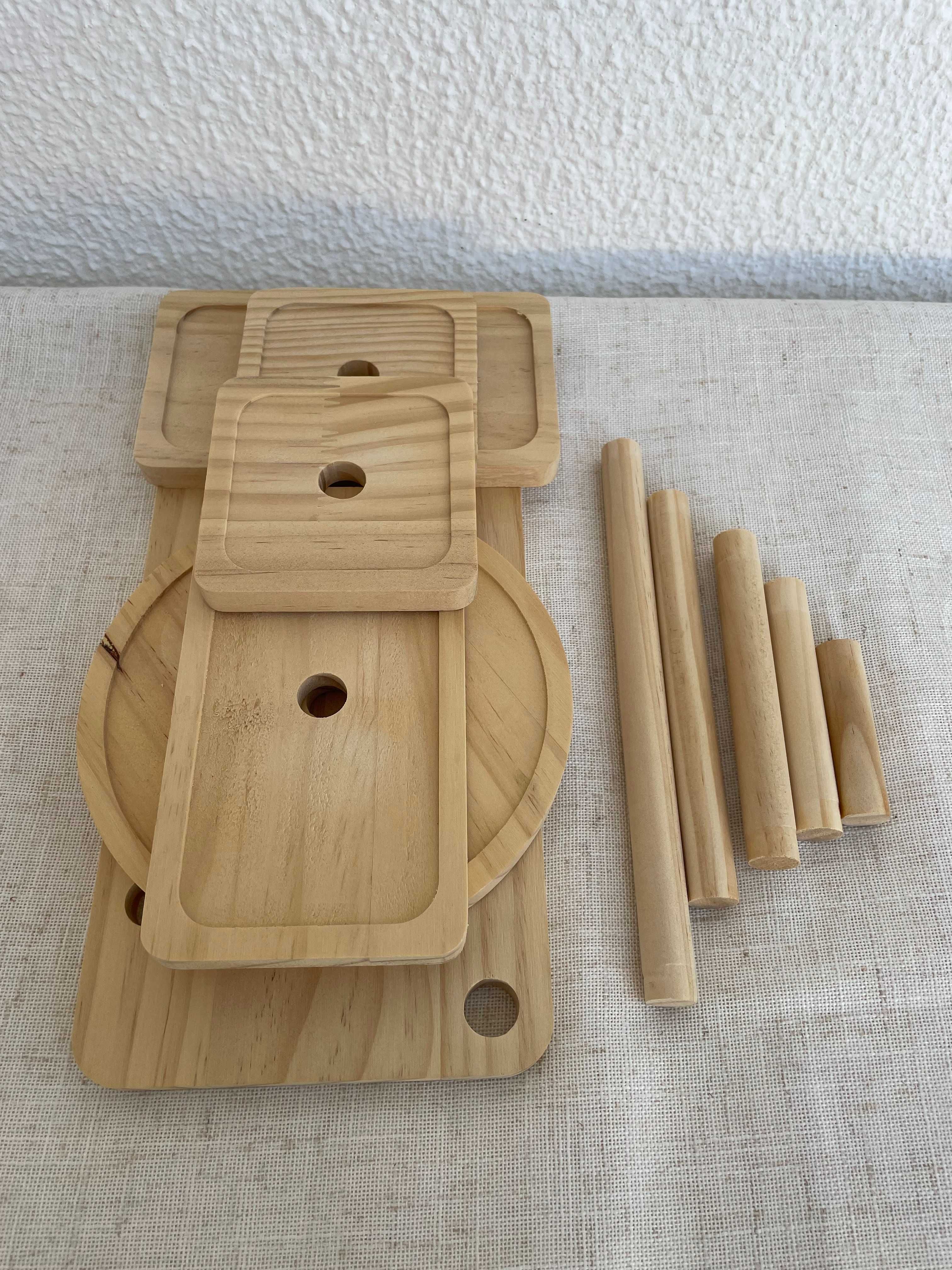 Expositor Multifuncional de Madeira