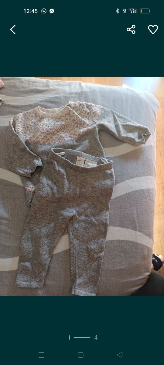 Sweter komplet h&m 68 sweterek