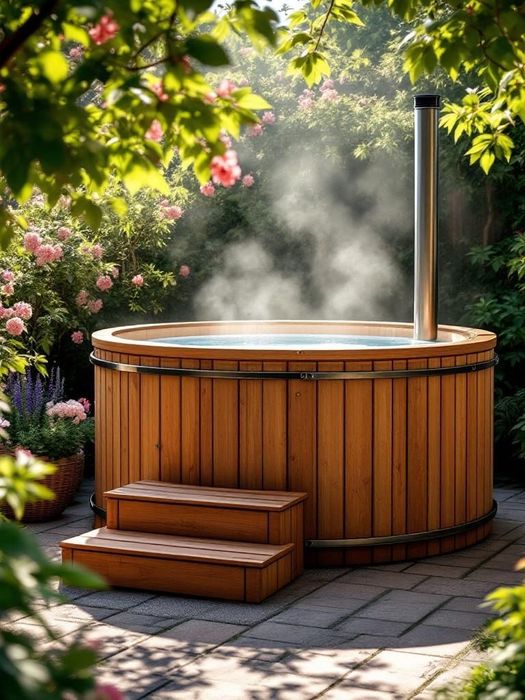 Balia ogrodowa 180cm z piecem, jakuzzi, sauna, ruska bania, spa