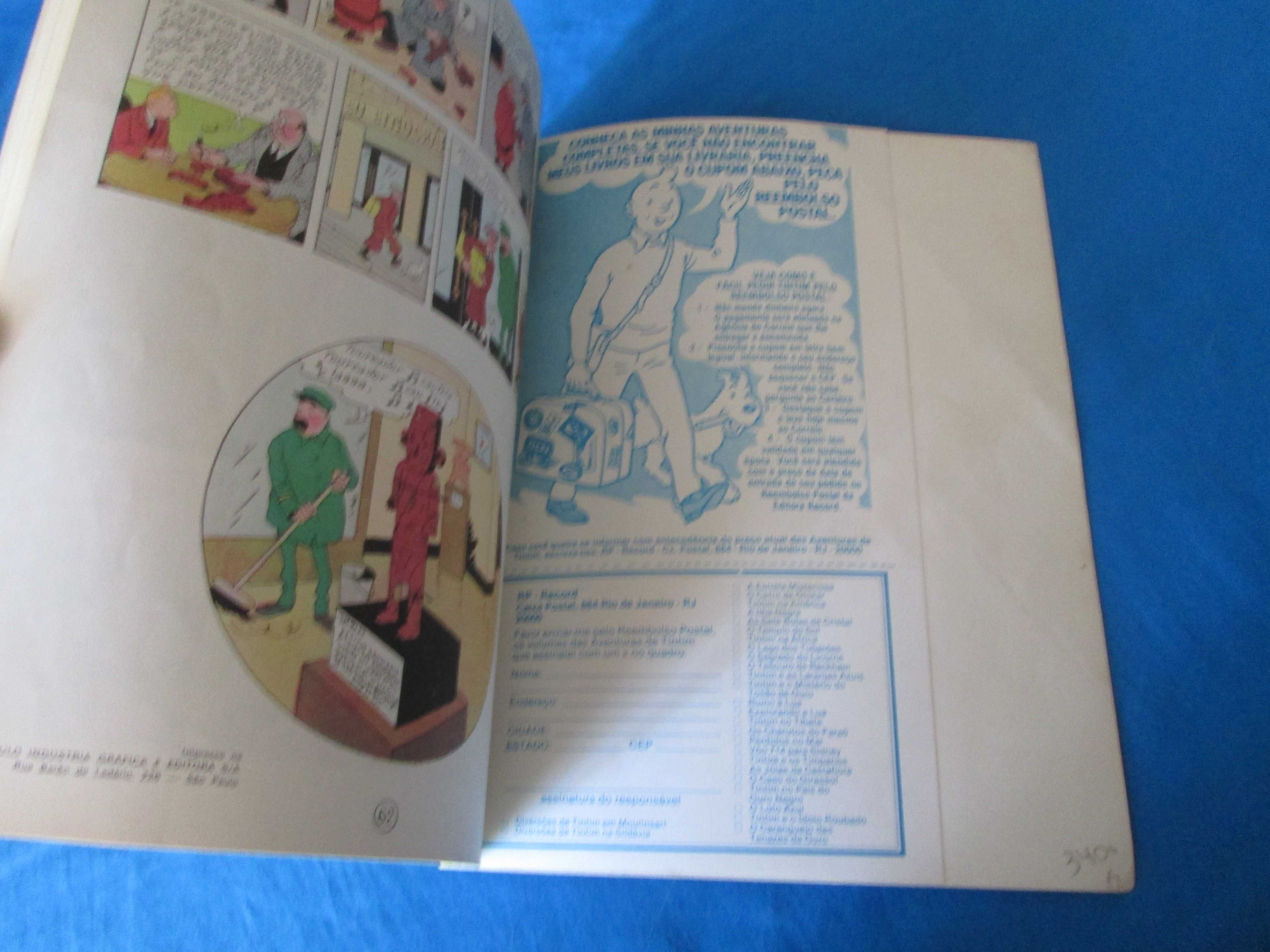 Livro Tintin - edição vintage