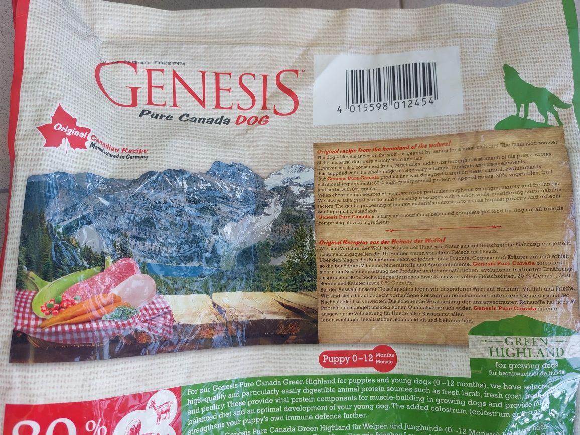 Karma dla szczeniąt Genesis pure canada dog puppy 11,79 kg