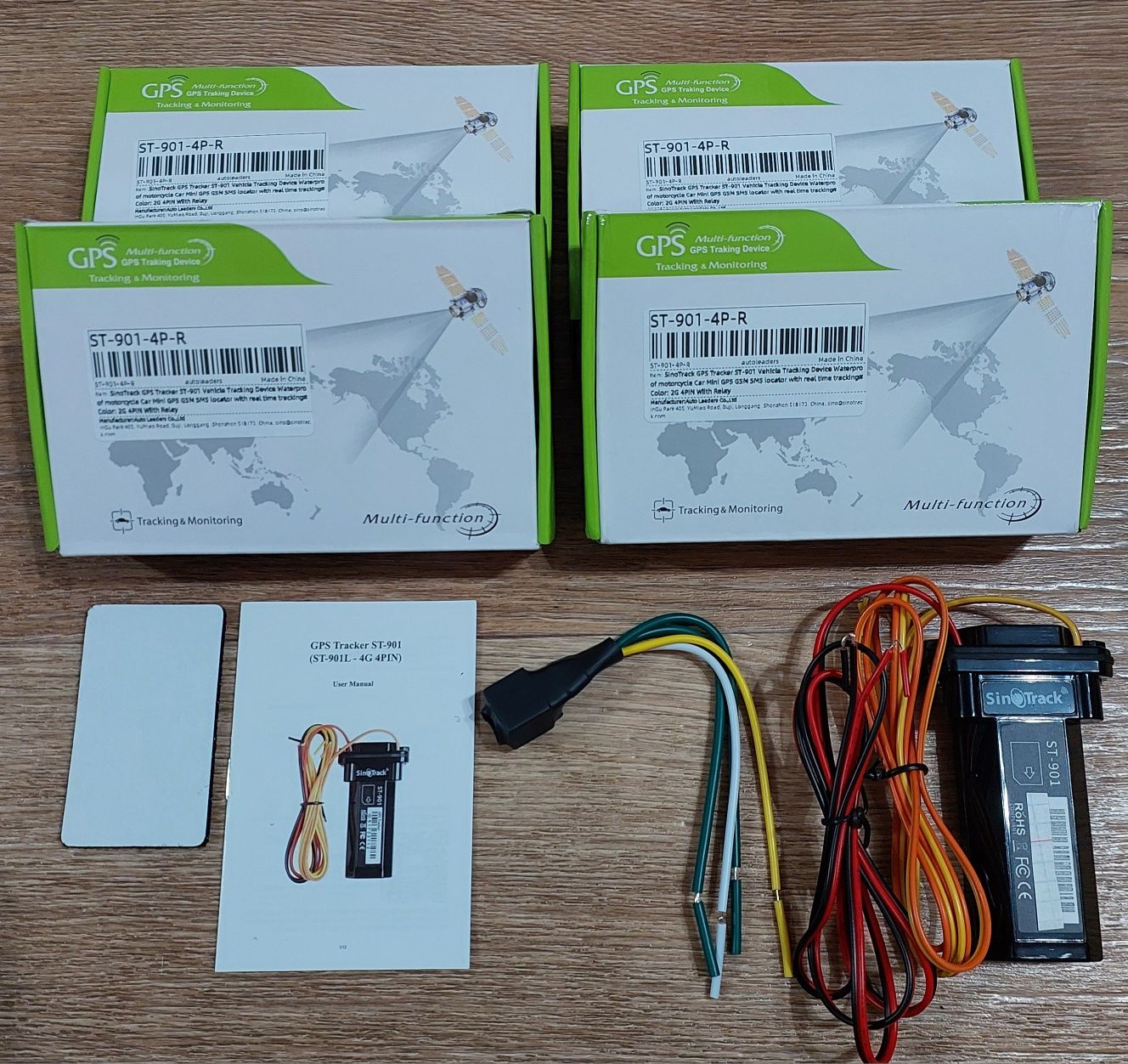 (НОВЫЙ) Автомобильный GPS Трекер SinoTrack ST-901 + Батарея + Реле