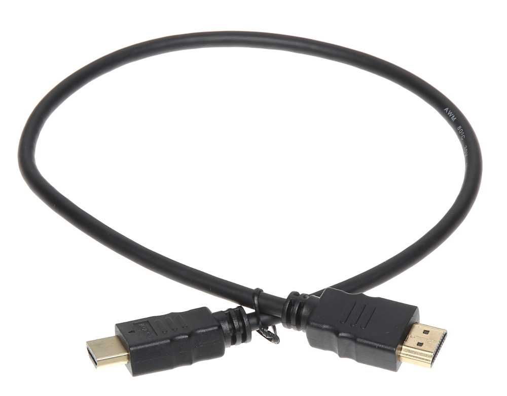 Kabel HDMI-HDMI 0,5M 4K UltraHD Pozłacany