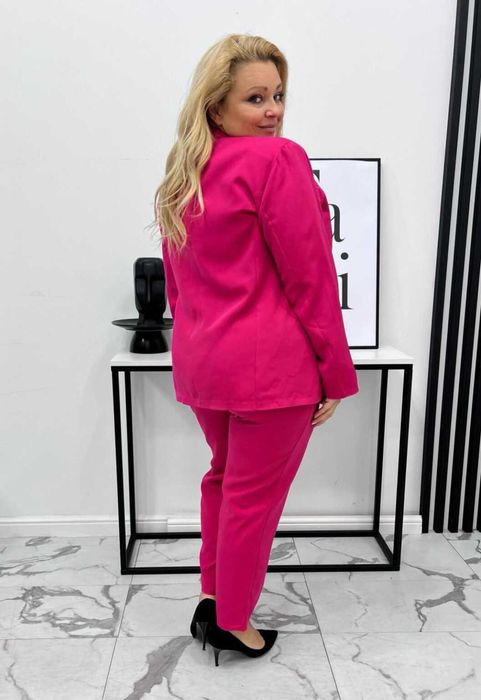 Komplet damski różowy Plus Size